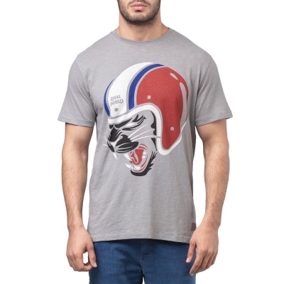 BLACK CAT T-SHIRT - GREY 